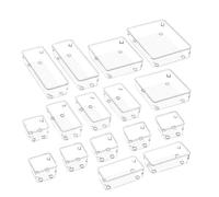 Générique Ensemble D'organisateurs De Tiroirs En Plastique Transparent, 25 Pièces, Organisateur Bureau, Diviseurs, Plateaux, Commode, Bacs Rangement, Séparation For Le Maquillage(Transparent-16Pcs)