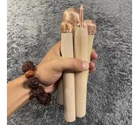 Générique Ensemble D'outils De Fabrication D'obsidienne, Kit De Taille De Silex for Les Professionnels Et Les Débutants, Comprend 3 Boppers en Cuivre, 1 Flacon À Pression(B)