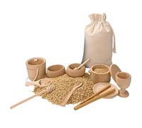 Générique Ensemble d'outils sensoriels en Bois - Kit de Travail de, Accessoires d'apprentissage naturels, de développement Pratiques | Crèche Salle de Jeux Centre de thérapie Coordin