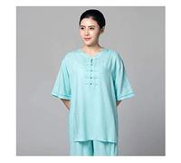 Générique Ensemble d'uniformes de Tai Chi quatre saisons, costume d'arts martiaux vêtements de Tai Chi femme vêtements d'été en coton et lin vêtements de performance de Tai Chi compétition, costume