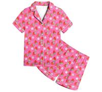 Générique Ensemble Enfant Fille été - Pyjama pour Filles Ensemble de Nuit Confortable avec Motif ludique pour Un Sommeil paisible idéal pour Les Nuits d'été et Les Moments de détente