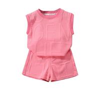 Générique Ensemble Enfant Garcon Ete Ensemble Gilet D'Été sans Manches pour Garçons Tenue Décontractée Version Ample Style Enfant Moderne Et Confortable Vêtements Légers pour Petits Garçons