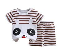 Générique Ensemble été Enfant, T-Shirt Manches Courtes, Short coordonné, Coton Doux, Fille et garçon, Nouveau 2026, pour Quotidien, Plage, Vacances, Parc et Sortie