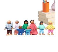 Générique Ensemble Familial De Maison De Articulée, Personnages Flexibles Peints À La Main, Diverses s Multigénérationnelles, Jouets De Jeu De Rôle Créatifs, Décoration De Chambre d'enfant Moderne