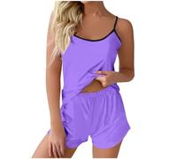 Générique Ensemble Femme Ete Vêtements De Nuit Veste Polaire en Modal Doux Et Absorbant Pas Cher Qualité Bas Pyjama Confortable Coton Short Sexy Vetements Mode Satin Luxe Voile