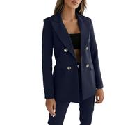 Générique Ensemble Femme - Tailleur Femme Ensemble Jupe - Veste De Tailleur Femme Décontractée À Col À Revers Et Manches Longues Couleur Unie avec Poches Collection 2024