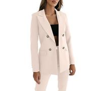 Générique Ensemble Femme - Tailleur Femme Ensemble Jupe - Veste De Tailleur Femme Décontractée À Col À Revers Et Manches Longues Couleur Unie avec Poches Collection 2024