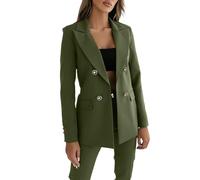 Générique Ensemble Femme - Tailleur Femme Ensemble Jupe - Veste De Tailleur Femme Décontractée À Col À Revers Et Manches Longues Couleur Unie avec Poches Collection 2024