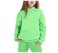 Générique Ensemble Fille 5 Ans Longues pour Enfant en Bas âge, garçon et Fille, Couleur Unie, Chaud, Pull, Haut, Pantalon, Tenue Jogging Hiver(Light Vert,10-11 Years)