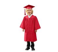 Générique Ensemble Fille Multicolore Robe Scène Enfant Maternelle Cérémonie Diplôme Baccalauréat avec Chapeau (RD1, 33/XL)