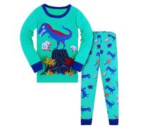 Générique Ensemble Garçon Été 2 pièces Coton Dinosaure garçon Ensemble Nuit Manches Longues pour vêtement literie Confortable Tenue Veille ludique garçonne (Mint Green, 95)