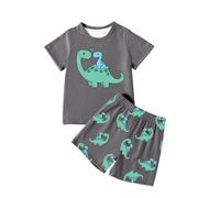 Générique Ensemble Garcon - Short Court Imprimé EuropéEn pour Enfants Ensemble Tendance Ample Et Confortable