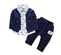 Générique Ensemble Gentleman Bebe Garcon Vetement Enfants Garcon Cadeau Bebe 1 An Garcon Habit Bebe 18 Mois Fille SurvêTement GarçOn 3 Ans Vetement Bebe 24 Mois Ensemble Jogging 12 Ans Garcon