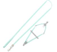 Générique Ensemble Harnais et Laisse pour Chat Réglable et Robuste en Polyester Vert Confortable Accessoires Essentiels pour Promenades en Extérieur