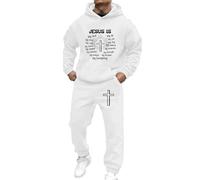 Générique Ensemble Homme 2 Pièces Imprimé Jésus Sweat à Capuche Pantalon Jogging Survêtement Décontracté Printemps Été Tenue Sport Loisirs Maison Outdoor Streetwear Hip-Hop Skateboard
