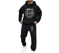 Générique Ensemble Homme 2 Pièces Imprimé Jésus Sweat à Capuche Pantalon Jogging Survêtement Décontracté Printemps Été Tenue Sport Loisirs Maison Outdoor Streetwear Hip-Hop Skateboard