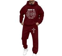 Générique Ensemble Homme 2 Pièces Imprimé Jésus Sweat à Capuche Pantalon Jogging Survêtement Décontracté Printemps Été Tenue Sport Loisirs Maison Outdoor Streetwear Hip-Hop Skateboard