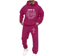 Générique Ensemble Homme 2 Pièces Imprimé Jésus Sweat à Capuche Pantalon Jogging Survêtement Décontracté Printemps Été Tenue Sport Loisirs Maison Outdoor Streetwear Hip-Hop Skateboard