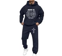 Générique Ensemble Homme 2 Pièces Imprimé Jésus Sweat à Capuche Pantalon Jogging Survêtement Décontracté Printemps Été Tenue Sport Loisirs Maison Outdoor Streetwear Hip-Hop Skateboard