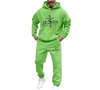 Générique Ensemble Homme 2 Pièces Imprimé Jésus Sweat à Capuche Pantalon Jogging Taille Élastiquée Streetwear Hip-Hop Cross Survêtement Décontracté Automne Hiver Tenue Sport Loisirs Maison Outdoor