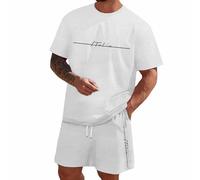 Générique Ensemble Homme Drapeau Italien Ete 2 Pièce Décontracté Chemise Shirt à Ensemble Short Tee Shirt de Voyage Souvenir Manches Courtes Shorts Survêtement de Sport Printemps Été