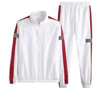 Générique Ensemble Homme Sweat + Jogging Pantalons Chaud Hiver Zippe Loungewear Set Sportwear De Sport 2 PièCes EntraîNement Sportif Set Confortable Et Respirant Couleur Unie Pas Cher Avec Pochette