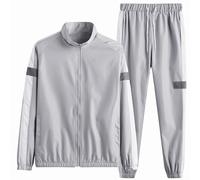Générique Ensemble Homme Sweat + Jogging Pantalons Chaud Hiver Zippe Loungewear Set Sportwear De Sport 2 PièCes EntraîNement Sportif Set Confortable Et Respirant Couleur Unie Pas Cher Avec Pochette