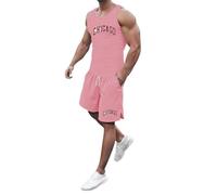 Générique Ensemble Homme Tenue Training Letter Print Pantalon Relax Été Automne Facile Entretien Style Actif(XXL)