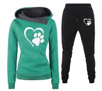 Générique Ensemble Jogging Femme 2 PièCes Ensemble Sport Femme Pantalon Et Sweat à Capuche Imprimé SurvêTements Femme Chic Et Elegant Sweat Sport Ensemble DéTente Loungewear Stylé
