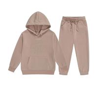 Générique Ensemble Jogging Garçon Ado Hoodies Chemise Tops Pantalon Ensembles pour Garçons Vetement De Nuit Loungewear Petit Tenue Enfants Fille Tous Les Jours Loisirs (Kaki,3-4 Ans)