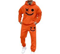 Générique Ensemble Jogging Homme 2 Pièces Sweat Hoodies Et Pantalon Manches Longues Survêtement Homme À Capuche Imprimé Smiley Ample Et Confortable Tune De Sport Pour Gym Et Jogging