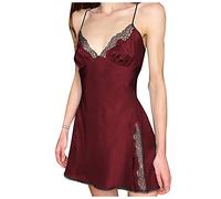 Générique Ensemble Lingerie Push Up Soutien-Gorge String et Dentelle Soutien Lingerie Femme Dentelle Bralette sans Armatures avec Bonnets Soutien Gorge Bretelles Amovibles String (Red, XL)