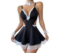 Générique Ensemble Lingerie Sexy Femme Érotique Pyjama Femme Sexy Chic Lingerie For Women Role Play Outfit Cosplay Dress Lace Apron Cosplay Outfit Set Et Vêtements Dentelle Nuisette