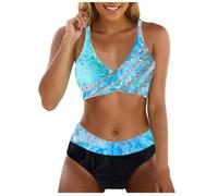 Générique Ensemble Maillot De Bain Femme,Ensemble De Maillots De Bain Tankinis Tendance pour Les Vacances à La Plage Ensemble De Maillot De Bain Deux PièCes à Motif Floral éLéGant Parfait pour L'éTé