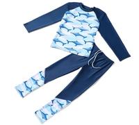 Générique Ensemble Maillot de Bain Garçon 2 Pièces Manches Longues et Pantalon Long Anti-UV UPF 50+ 3-12 Ans