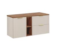 Générique Ensemble Meuble de Salle de Bain 120 cm avec Plan de Toilette et Rangements Pratiques