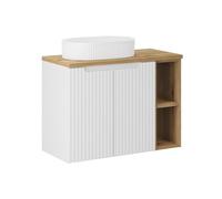 Générique Ensemble Meuble de Salle de Bain 80 cm avec Vasque à Poser et Plan de Travail Beyond de la Collection Nova White
