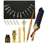 Générique Ensemble plume et encre | Stylo plume antique pour l'écriture | L'ensemble d'encre pour stylo comprend un stylo, de l'encre, des pointes de rechange, un outil enveloppe, cadeau romantiq