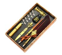Générique Ensemble plume et encre | Stylo plume de calligraphie vintage pour l'écriture | Le lot de stylos comprend un stylo, de l'encre, des pointes de rechange, des bâtons de