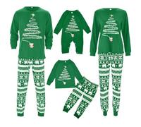 Générique Ensemble Pyjama Coordonné Famille Noël Style Classique Rouge Combinaison Pyjama Chaud d'Hiver pour Tous les Membres de la Famille Parents et Enfants pour Célébrer la Saison03