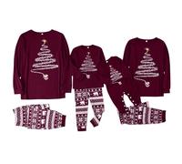 Générique Ensemble Pyjama Coordonné Famille Noël Style Classique Rouge Combinaison Pyjama Chaud d'Hiver pour Tous les Membres de la Famille Parents et Enfants pour Célébrer la Saison02