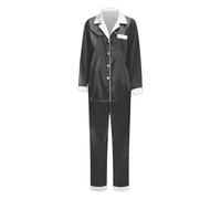 Générique Ensemble Pyjama de Famille Pyjamas en Satin Soie Vêtement pour Femme Homme Couple Enfant à Manches Longues Chemise Boutons Vers avec des le Pantalon Assorti Vêtements Sexy Chic Deux