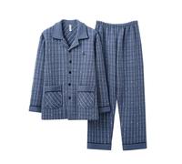 Générique Ensemble Pyjama en Coton for Homme, Chaud et épais for l'hiver, 2 pièces, Tailles M à 4XL(297,4X-Large)