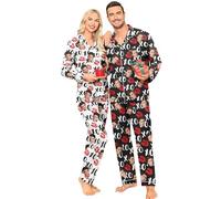 Générique Ensemble Pyjama Personnalisé avec Photo Visage - Drôle pour Homme/Femme (FR/ES, Alpha/Lettres, 3TG, Taille Normale, Taille Normale, Homme, #7)