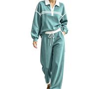 Générique Ensemble Satin Femme Pantalon Survhiverment Vert Complet Petite Ample Maison Agé Pastel Blouson Habillés Tissé Training Brillant Ho Parachute Bouteille S Casual Indienne Ouverte