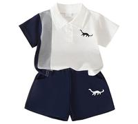 Générique Ensemble Short Enfant GarçOn Polo Tee Shirt Manche Courte Et Short GarçOn Ete Ample Pas Cher Chic Mignon Confortable Fashion Casual Jogging Vacances Sets 2026
