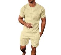 Générique Ensemble Sport Homme - décontracté Homme été Printemps imprimé Confortable léger Respirant élégant Tenue Quotidienne Polyvalente Assortie