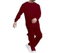 Générique Ensemble Sport Homme Long Et Sweatshirt Ensemble de costume décontracté pour homme couleur unie confortable et pantalon tenue pour un usage quotidien printemps automne loisirs en plein air