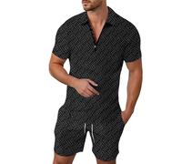 Générique Ensemble Survetement Homme Été Pyjama Streetwear comme Habit Deux Essentials Boxe Cuir 100 Eau Footing Tunique Rayure Paillette Rugby Creme Survetements Annee