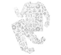 Générique Ensemble Sweat à Capuche et Pantalon Unisexe pour Enfants créatif Confortable activité Manuelle Dessin Personnalisable (White, 4-5)